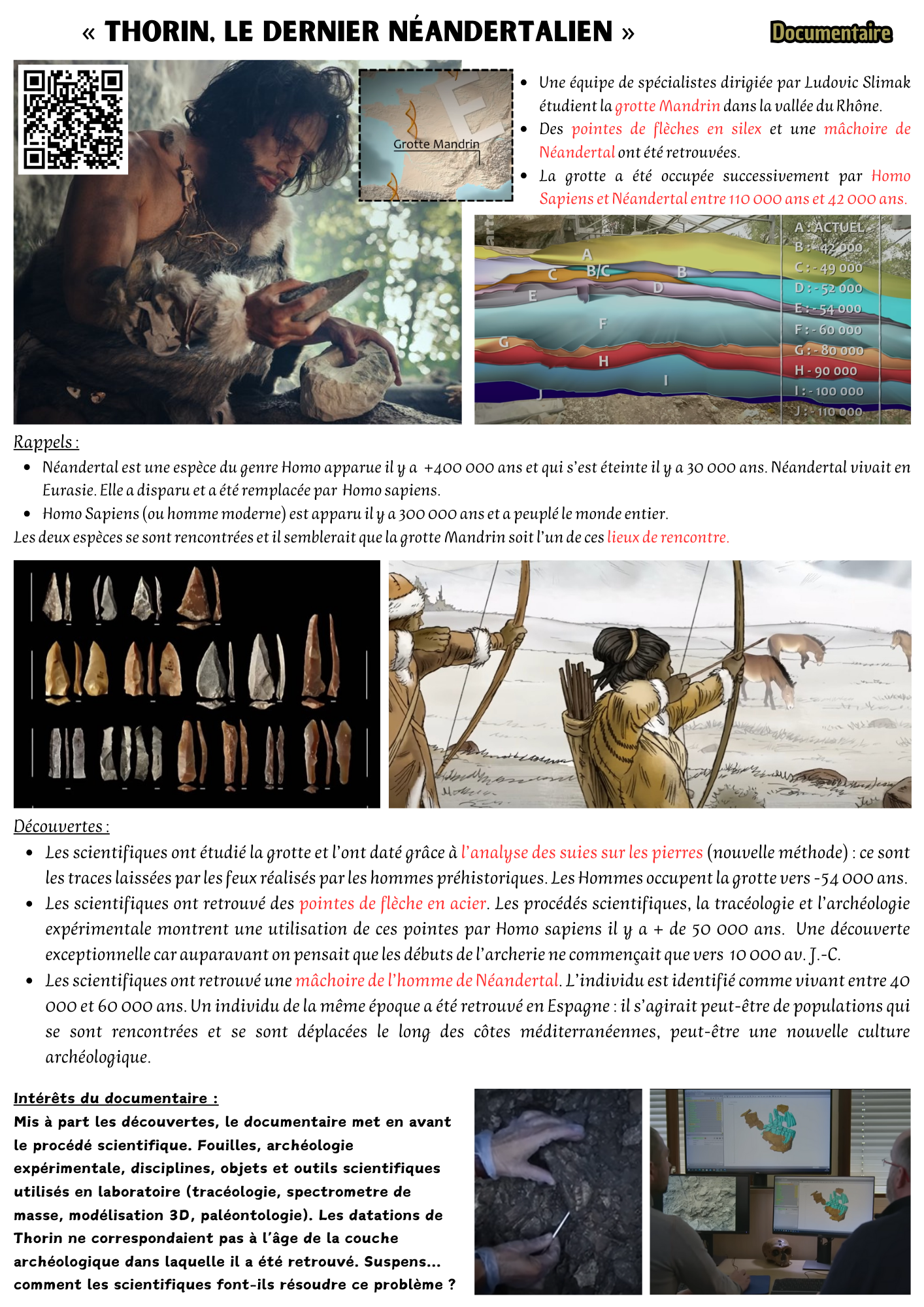 Thorin - dernier néandertalien documentaire préhistoire