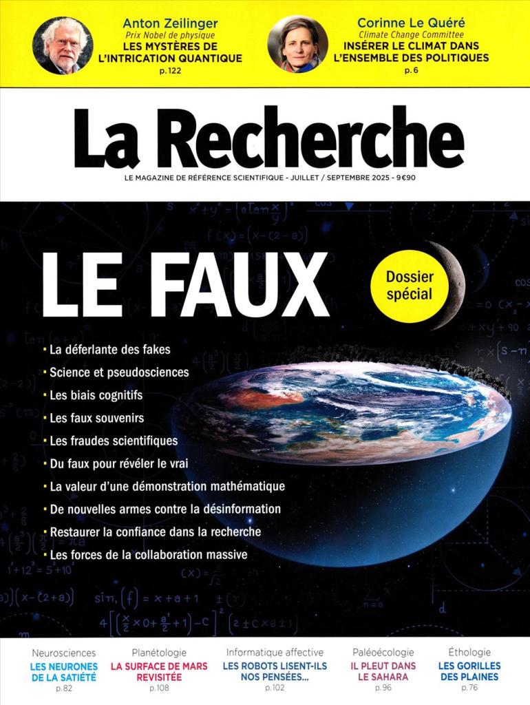 Presse – La Recherche : Dossier sur le faux (juillet-septembre 2025)