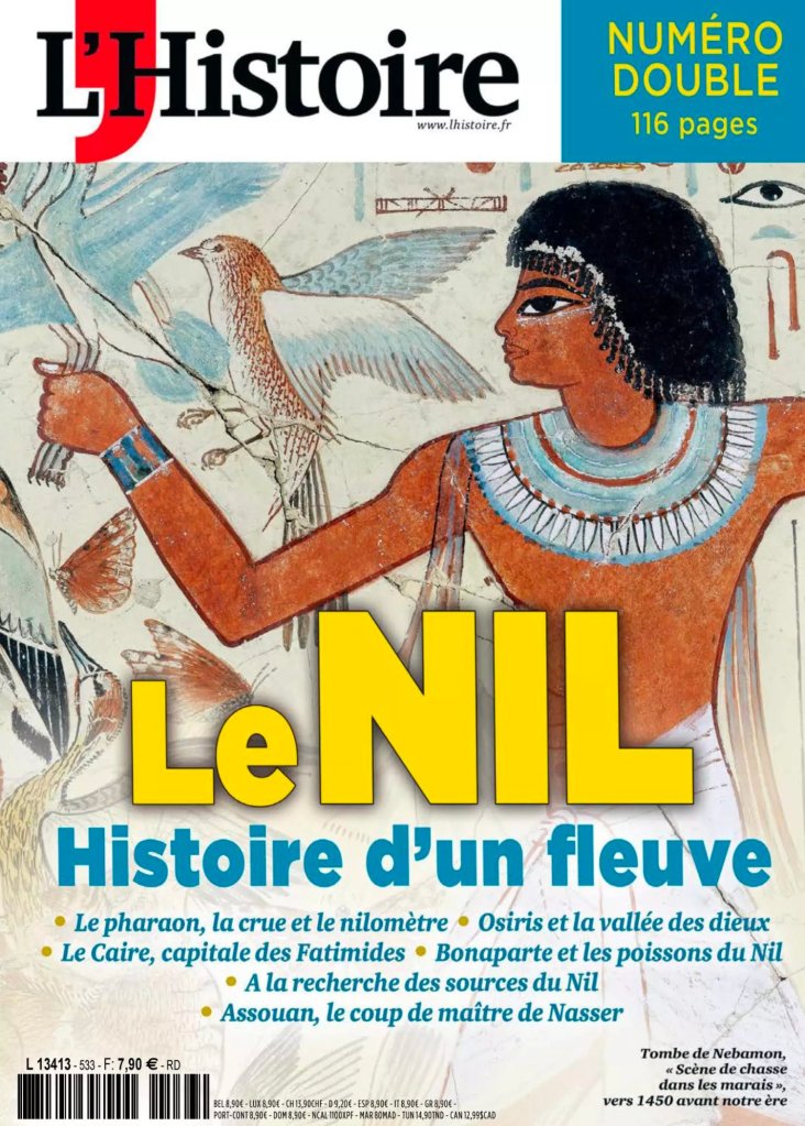 Presse – L&rsquo;Histoire : le Nil, histoire d&rsquo;un fleuve (juillet-août&nbsp;2025)