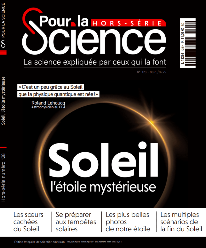 Presse – Pour la Science : Dossier sur le Soleil (août-septembre&nbsp;2025)